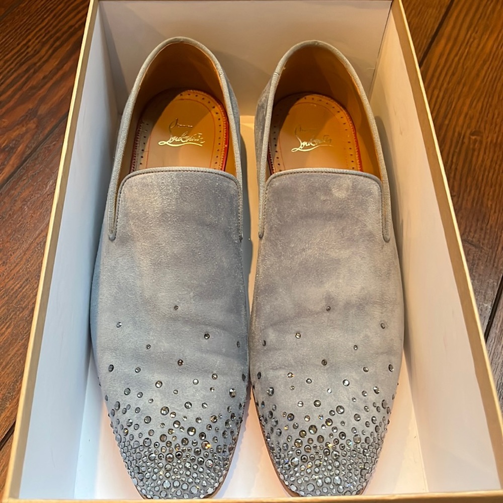 Christian Louboutin. European size 43 men. Suede shoe. Box included